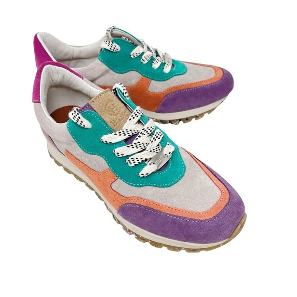 Hanks Shoes - Hanks Suede Multi Colored Sneakers, Suede Sneakers NWOT